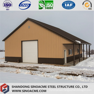 Professional Design Steel Frame Workshop Building with Canopy